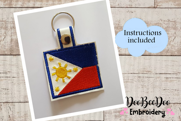Philippines Keychain - ITH Project - Machine Embroidery Design
