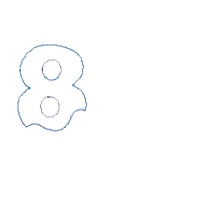 Mermaid Tail Number 8 Eight 8th Eighth Birthday - Applique