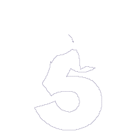 Easter Bunny Ears and Bow Number 5 Five 5th Fifth Birthday - Applique