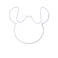 Mouse Ears Girl Mid Sister - Applique