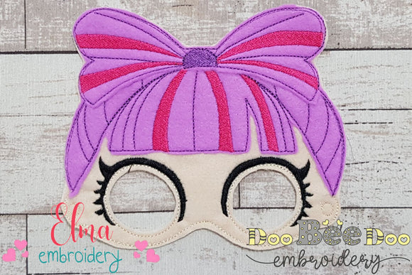 Doll with Big Bow Mask - ITH Project - Machine Embroidery Design