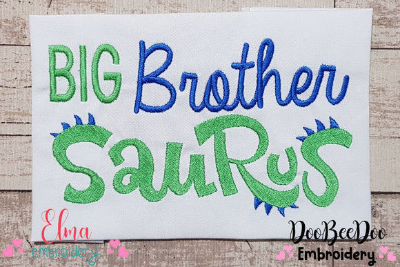 Big Brother Saurus - Fill Stitch Embroidery
