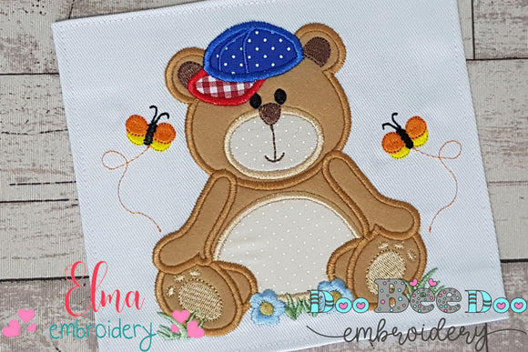 Teddy Bear Boy - Applique - Machine Embroidery Design