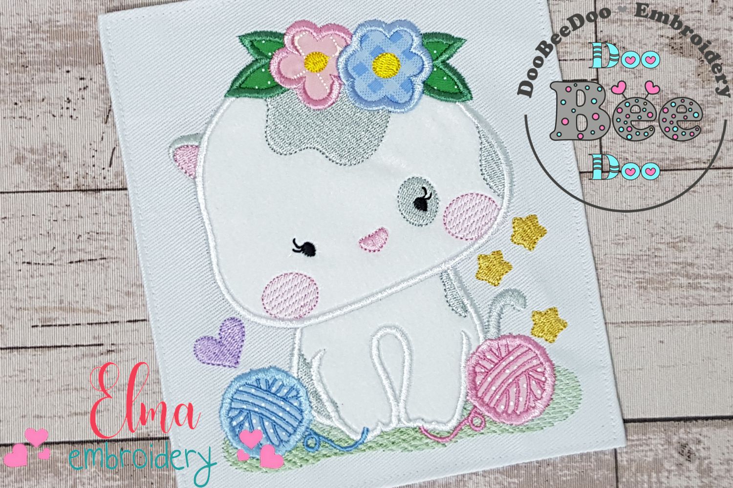 Cute Cat Girl - Applique – DooBeeDoo Machine Embroidery Designs