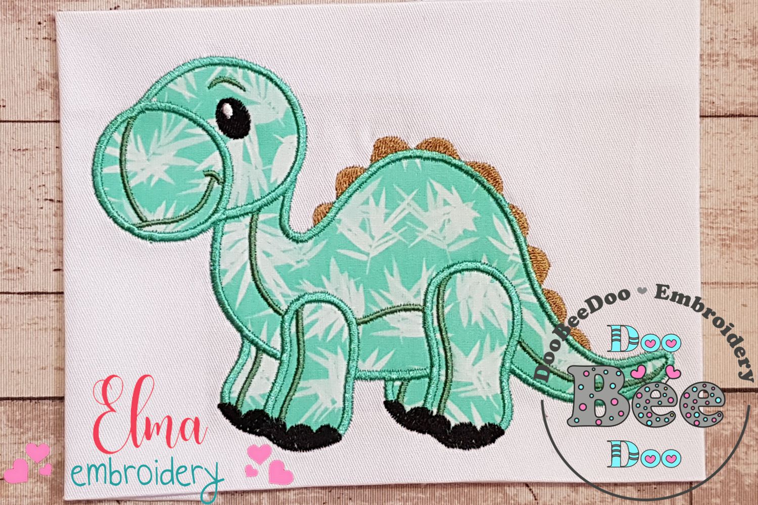 Cute Dinosaur Boy - Applique – DooBeeDoo Machine Embroidery Designs