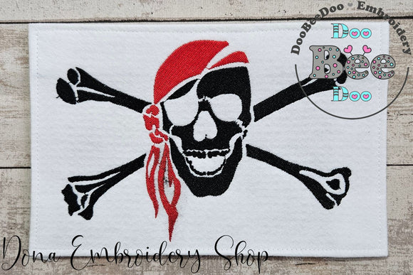 Pirate Skull -  Fill Stitch