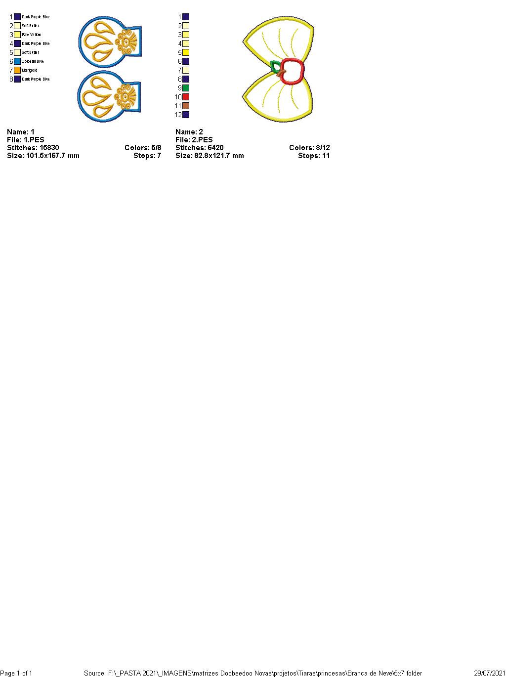 Mouse Ears Snow White Headband - ITH Project - Machine Embroidery Design