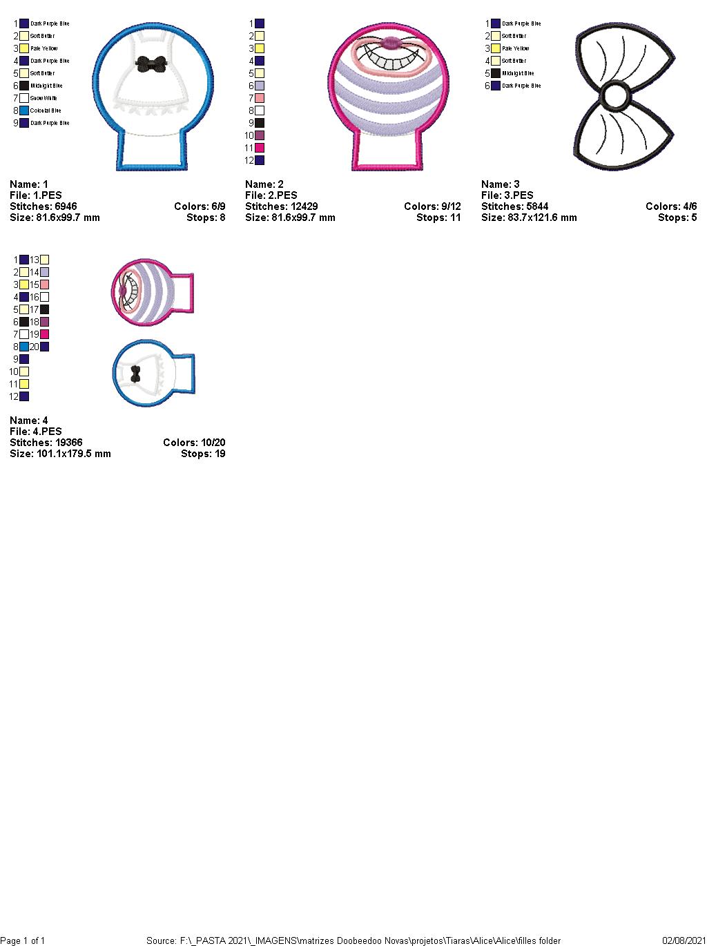 Mouse Ears Wonderland - ITH Project - Machine Embroidery Design