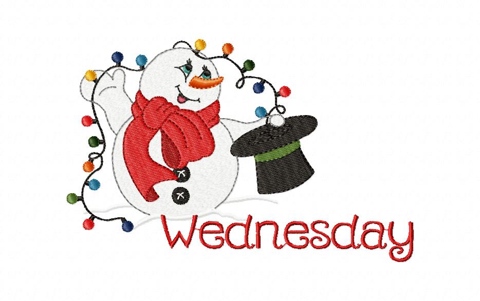Days of the Week - Christmas - Machine Embroidery Design