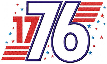 🌟 1776 Stars & Stripes – Applique – Machine Embroidery Design