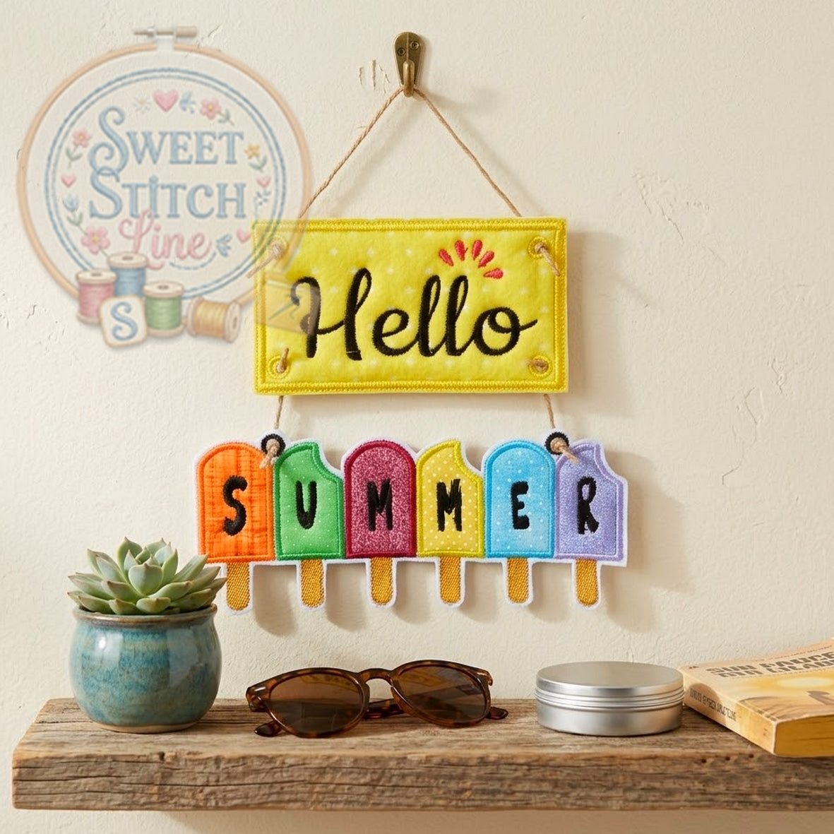 Hello Summer  - ITH Project - Machine Embroidery Design