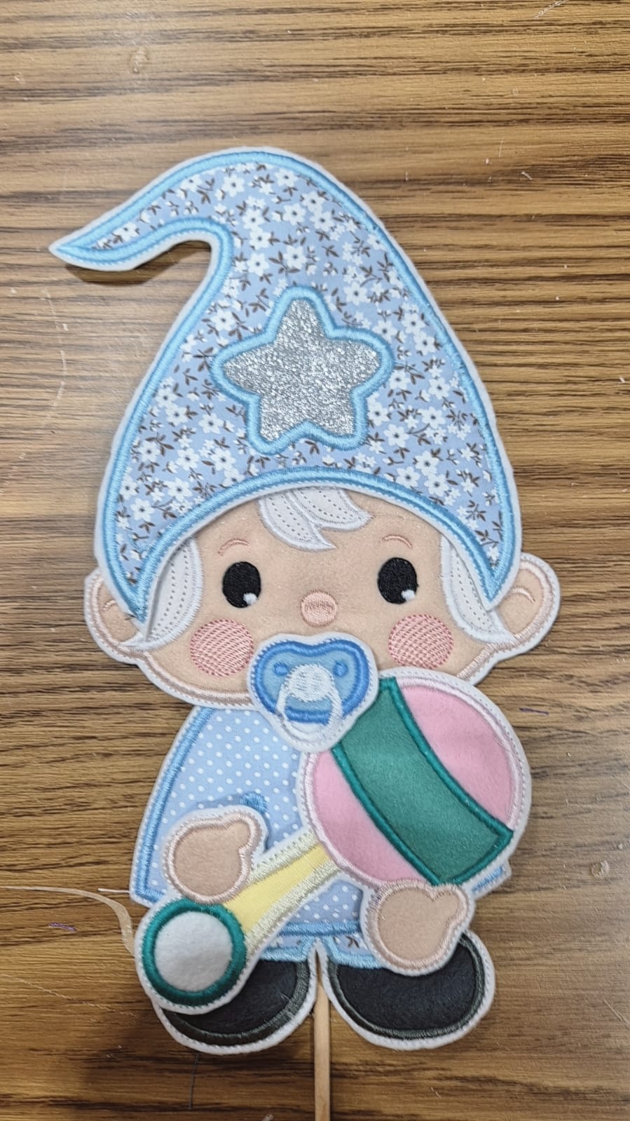Baby Gnome Ornament - ITH Project - Machine Embroidery Design