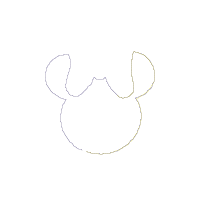 My 1st Birthday Mouse Ears Girl Number 1 One - Applique Embroidery