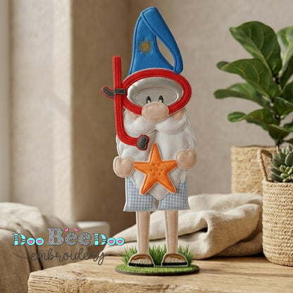 Summer Diver Gnome - ITH Project - Machine Embroidery Design