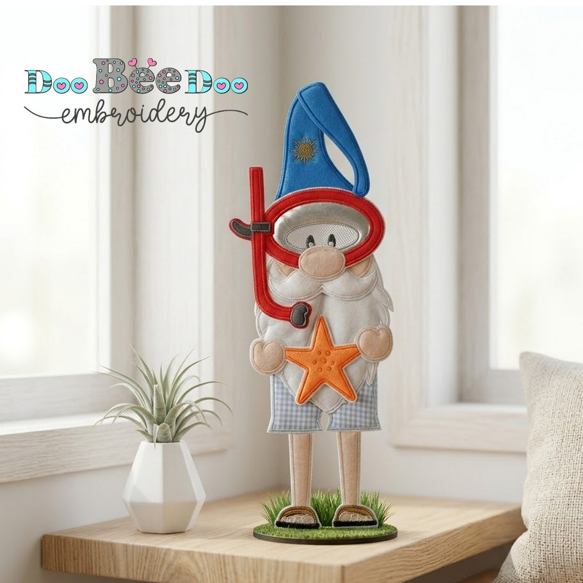 Summer Diver Gnome - ITH Project - Machine Embroidery Design