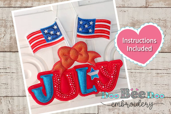 4th of July Cute   - ITH Project - Machine Embroidery Design