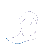 4th of July Cowboy Boot - Applique - Machine Embroidery Design