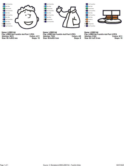 Franklin – ITH Project – Machine Embroidery Design