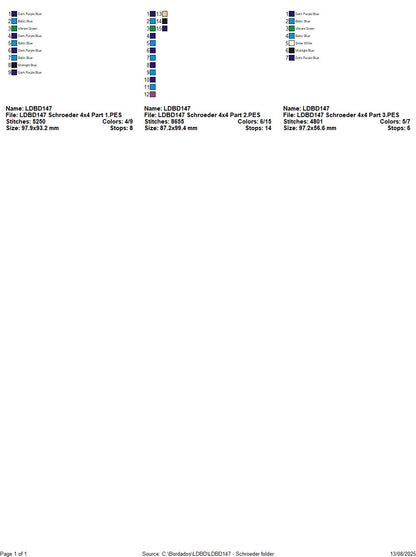 Schroeder – ITH Project – Machine Embroidery Design