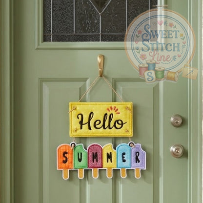 Hello Summer  - ITH Project - Machine Embroidery Design