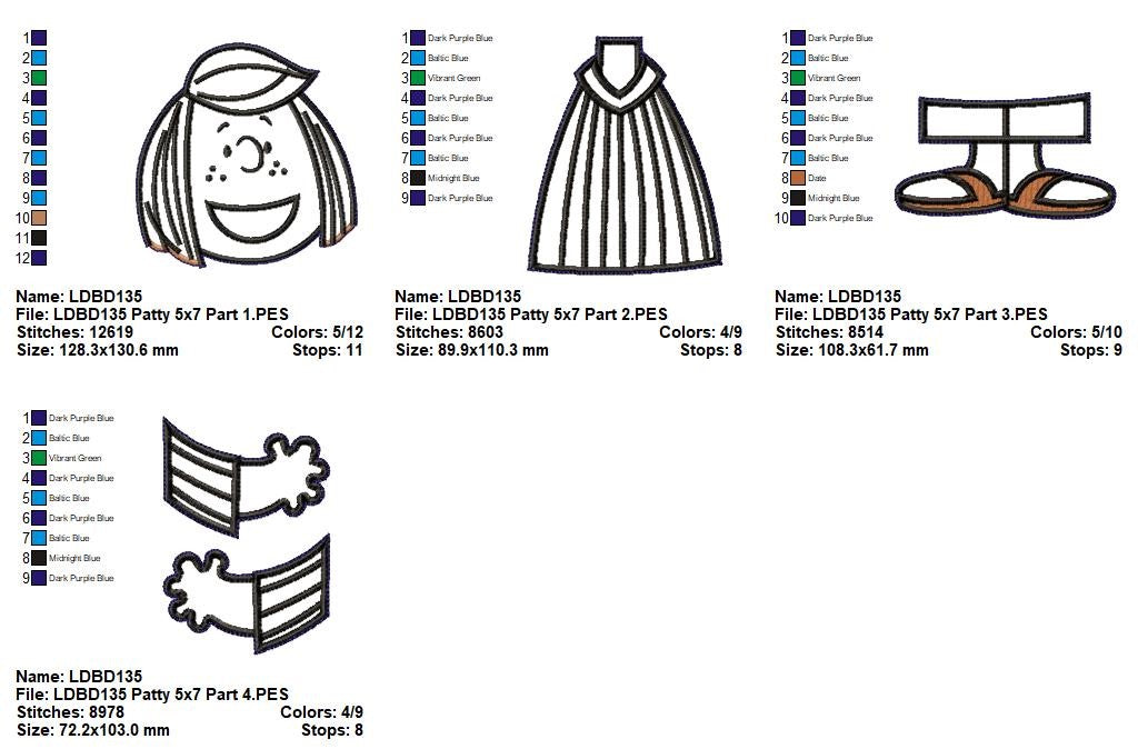 Peppermint Patty – ITH Project – Machine Embroidery Design