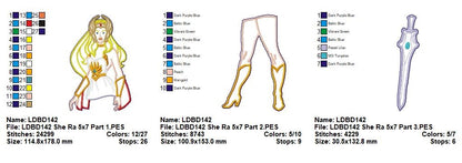 She-Ra – ITH Project – Machine Embroidery Design