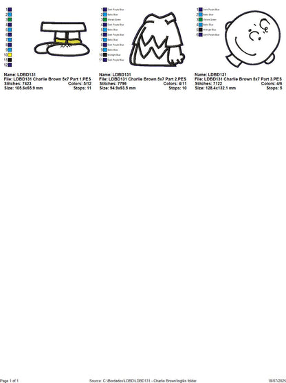 Charlie Brown – ITH Project – Machine Embroidery Design