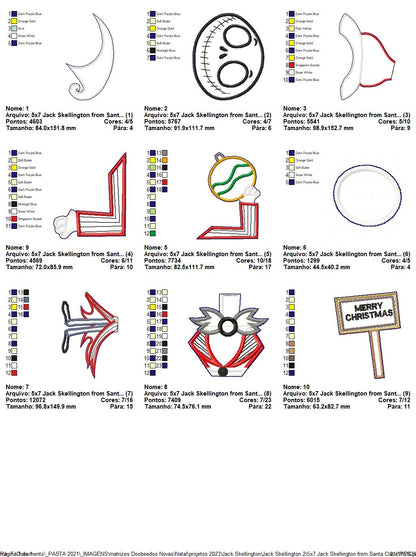 Jack Skellington as Santa Claus - ITH Project - Machine Embroidery Design