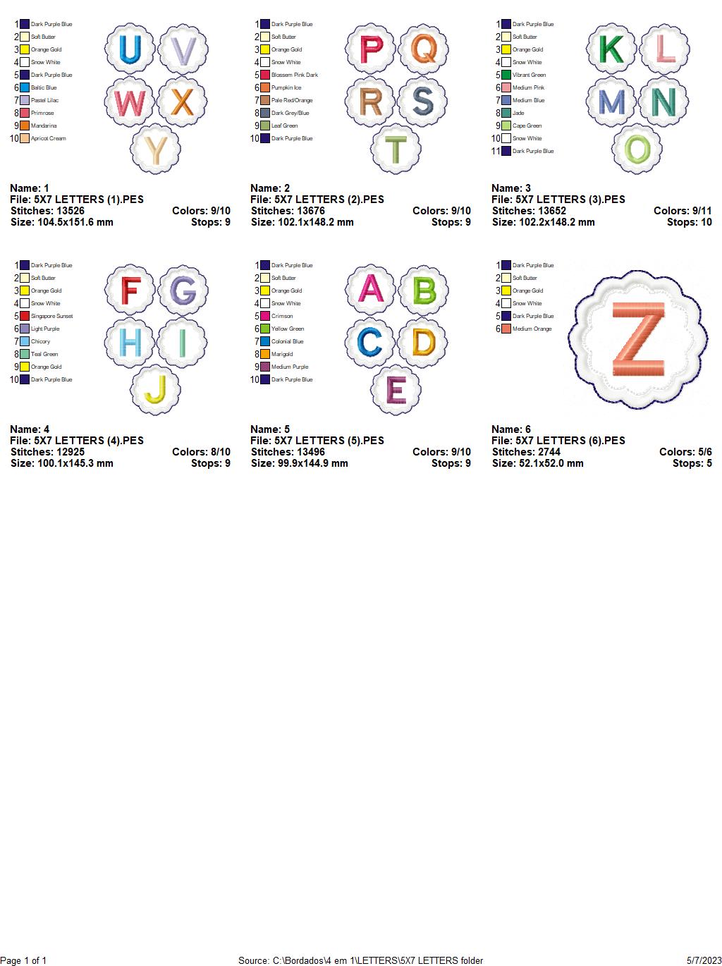 Grandpa's Alphabet - ITH Project - Machine Embroidery Design