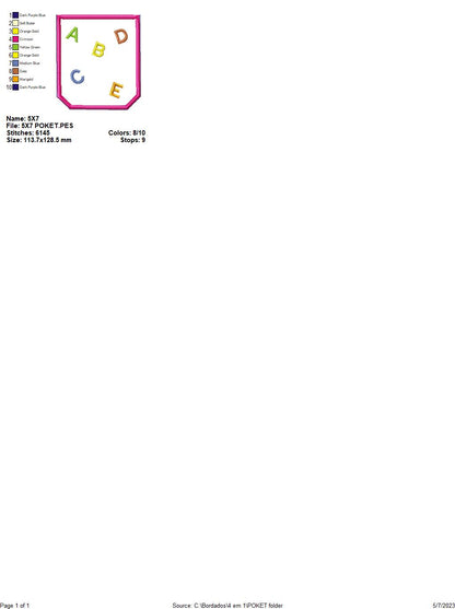 Grandpa's Alphabet - ITH Project - Machine Embroidery Design