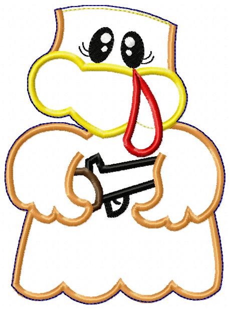 Turkey with Rifle - ITH Project - Machine Embroidery Design