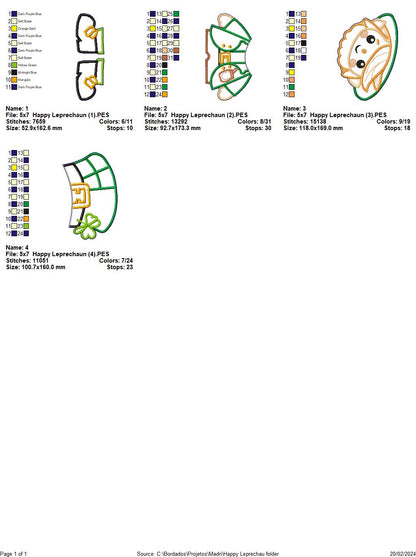 Cute Leprechaun - ITH Project - Machine Embroidery Design