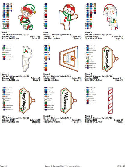 Christmas Welcome Lamp Post – ITH Project – Machine Embroidery Design