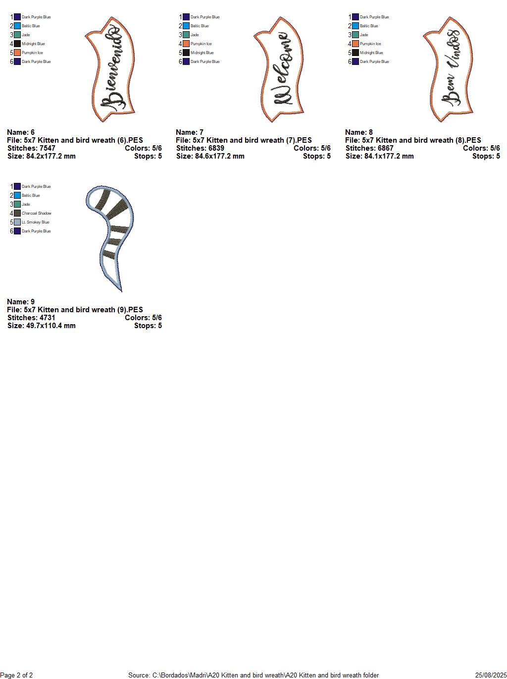 Welcome Cat – ITH Project – Machine Embroidery Design