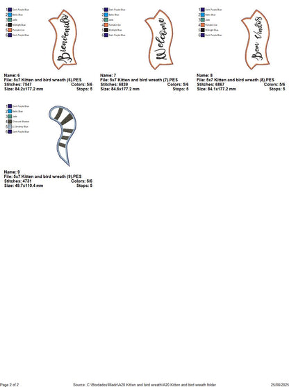 Welcome Cat – ITH Project – Machine Embroidery Design