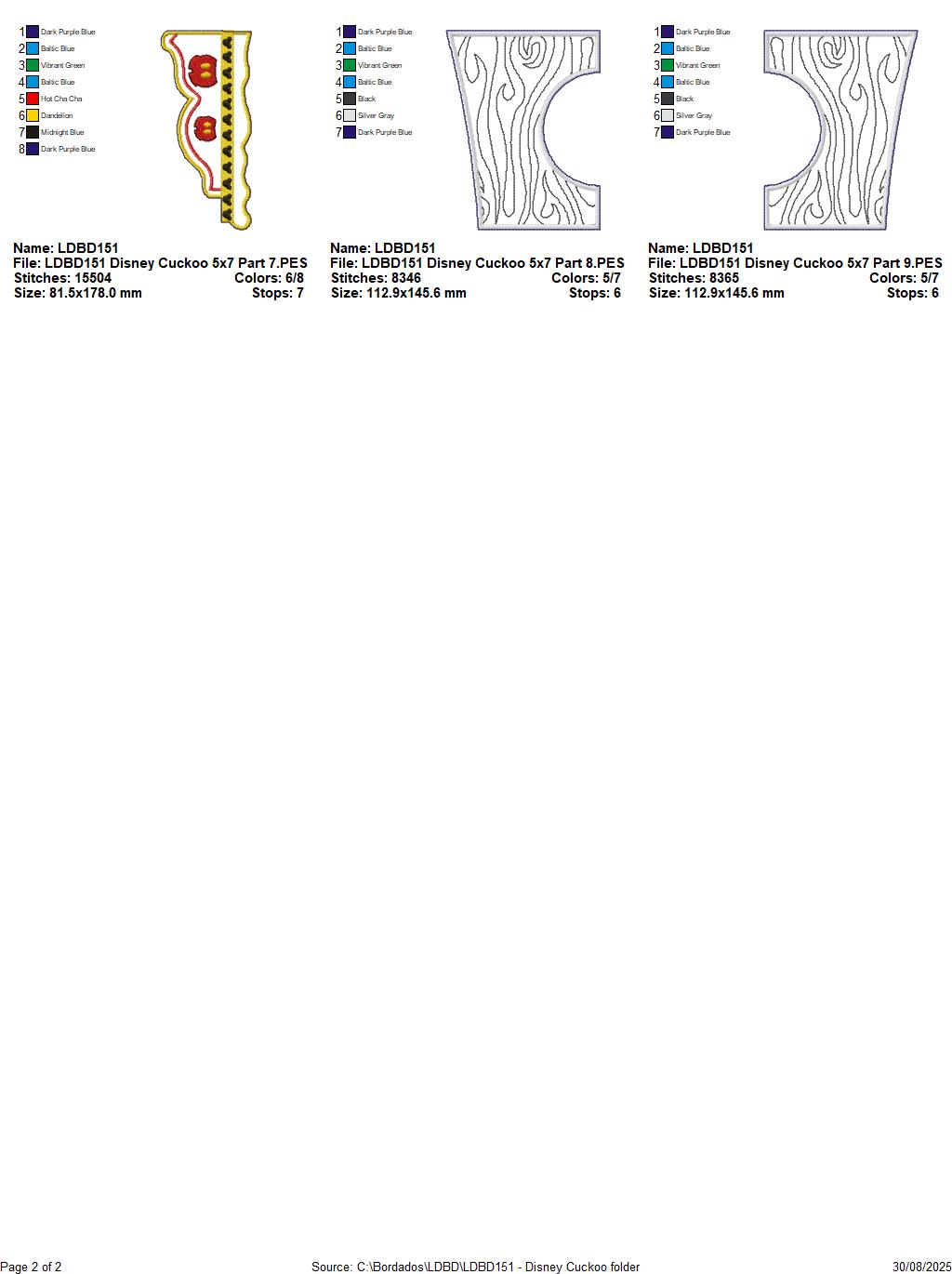 Mickey and Friends Cuckoo Clock – ITH Project – Machine Embroidery Design