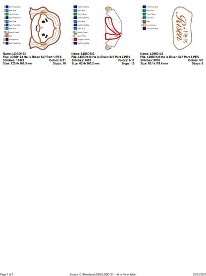 He is Risen Jesus - ITH Project - Machine Embroidery Design