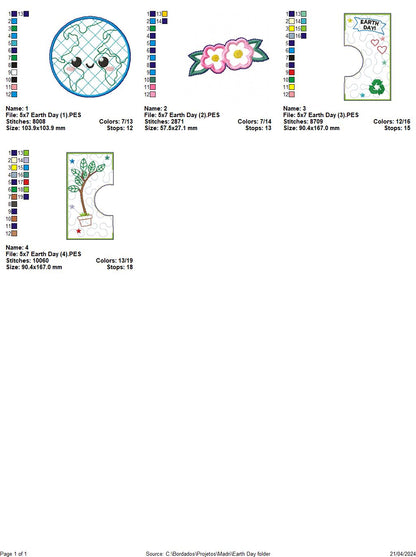 Earth's Day - ITH Project - Machine Embroidery Design