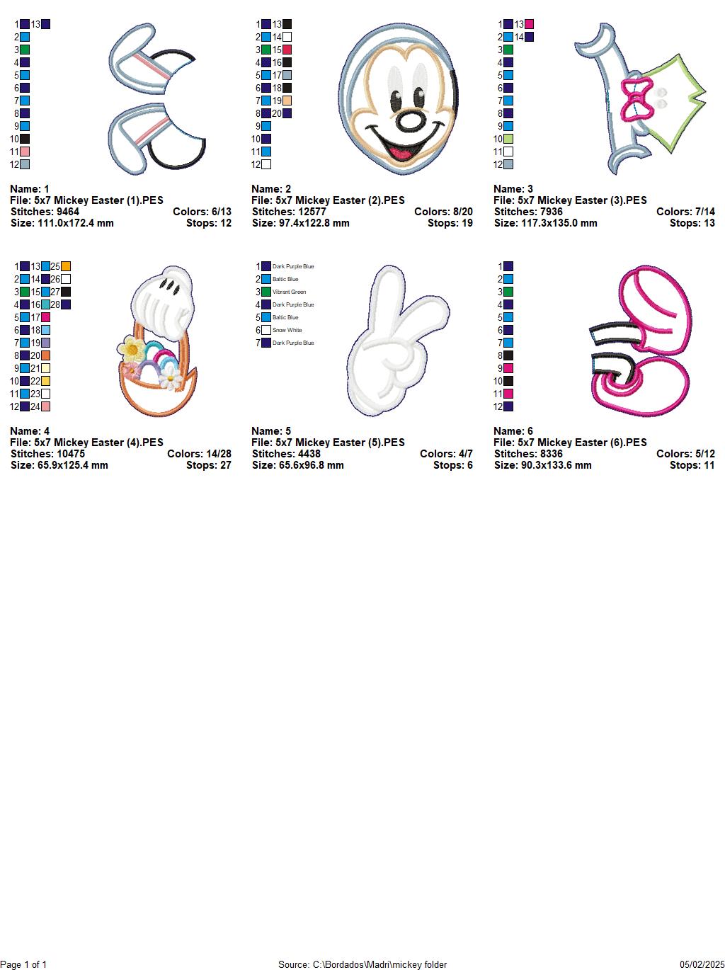 Mickey Easter - ITH Project - Machine Embroidery Design