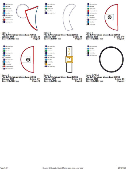 🎅 Santa Mickey – ITH Project – Machine Embroidery Design