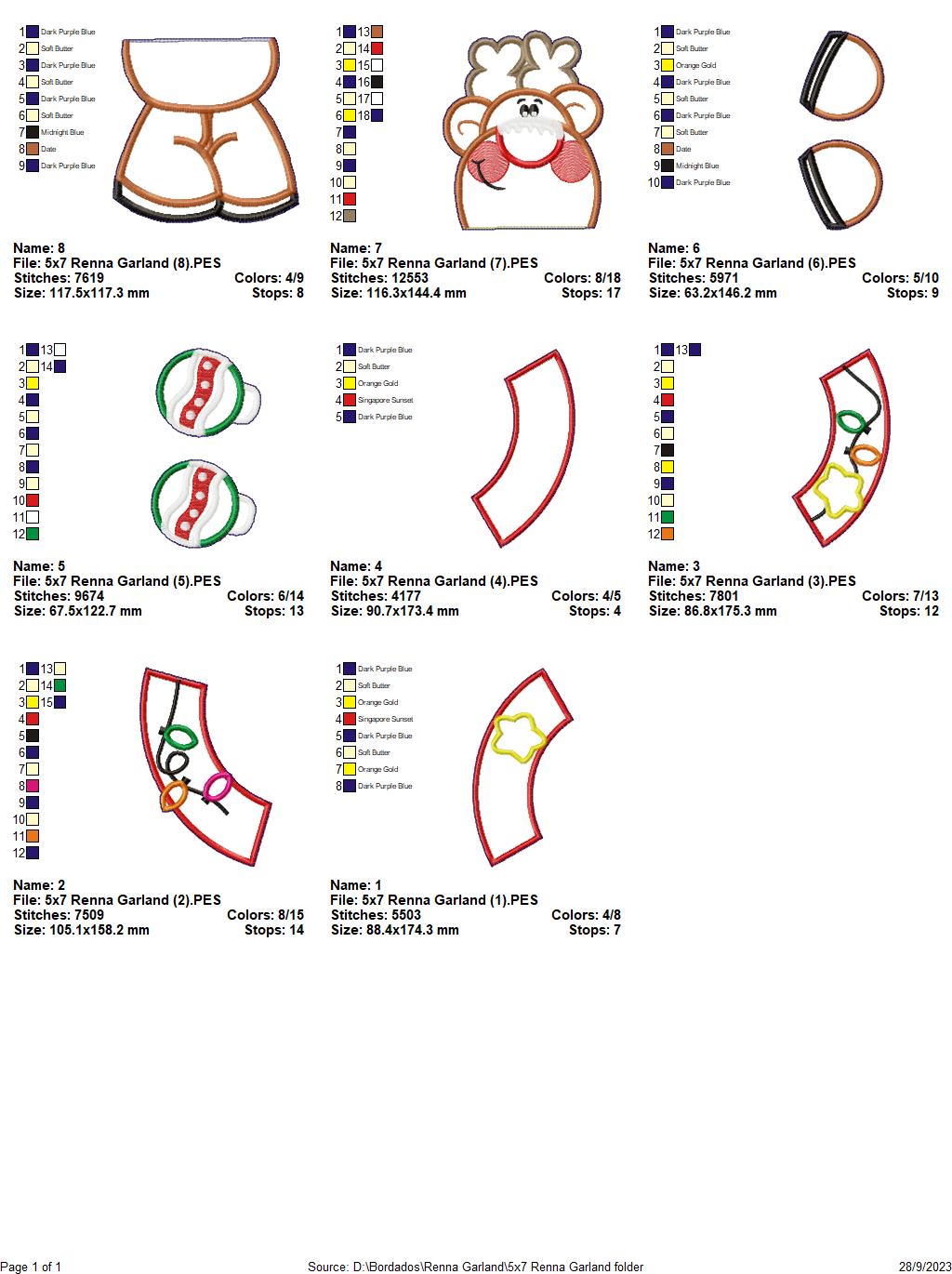 Reindeer Wreath - ITH Project - Machine Embroidery Design