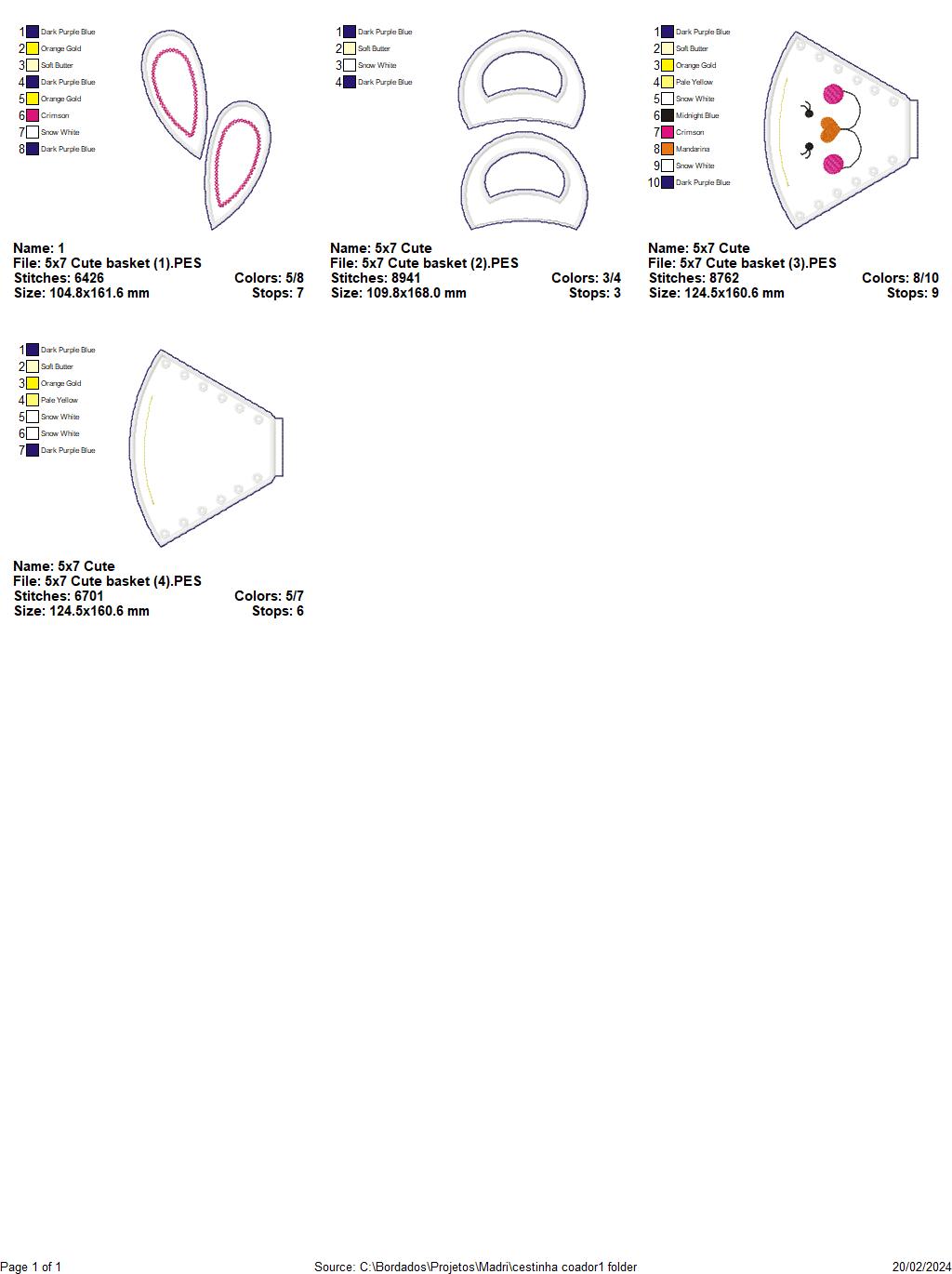 Easter  Candy Bag - ITH Project - Machine Embroidery Design