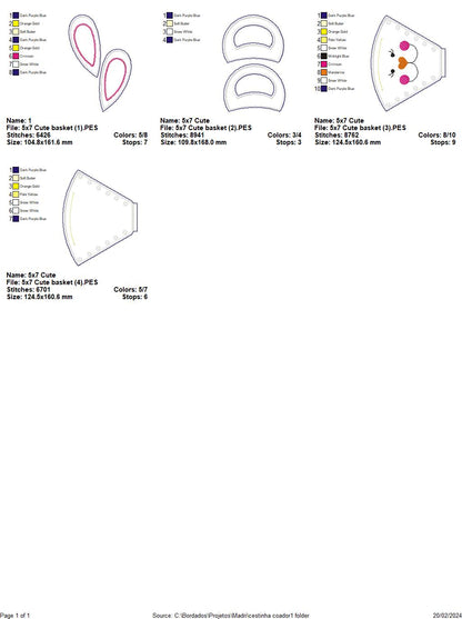 Easter  Candy Bag - ITH Project - Machine Embroidery Design