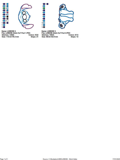 Cute Stitch - ITH Project - Machine Embroidery Design