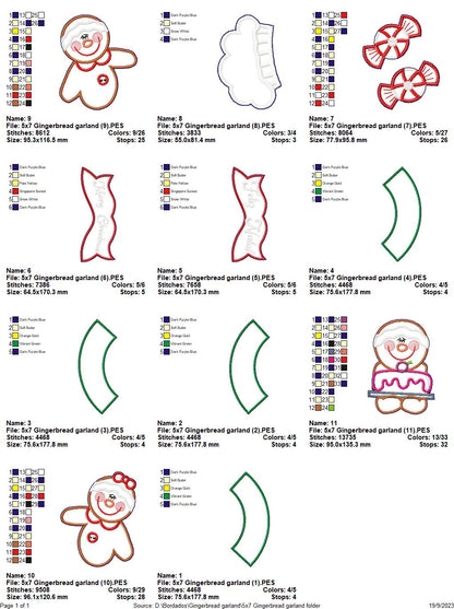 Gingerbread Wreath - ITH Project - Machine Embroidery Design