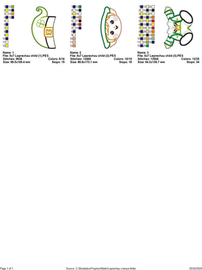 Leprechau Child - ITH Project - Machine Embroidery Design