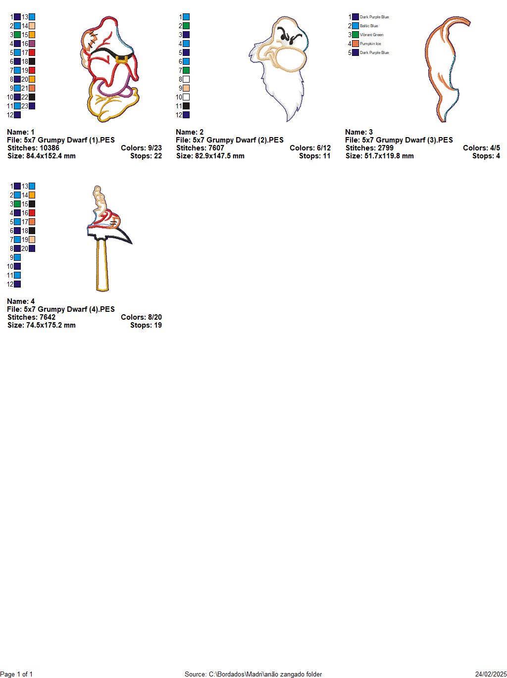 Grumpy Dwarf Ornament - ITH Project - Machine Embroidery Design