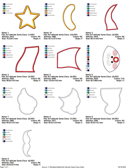 🎅 Santa Hat with Star – ITH Project – Machine Embroidery Design