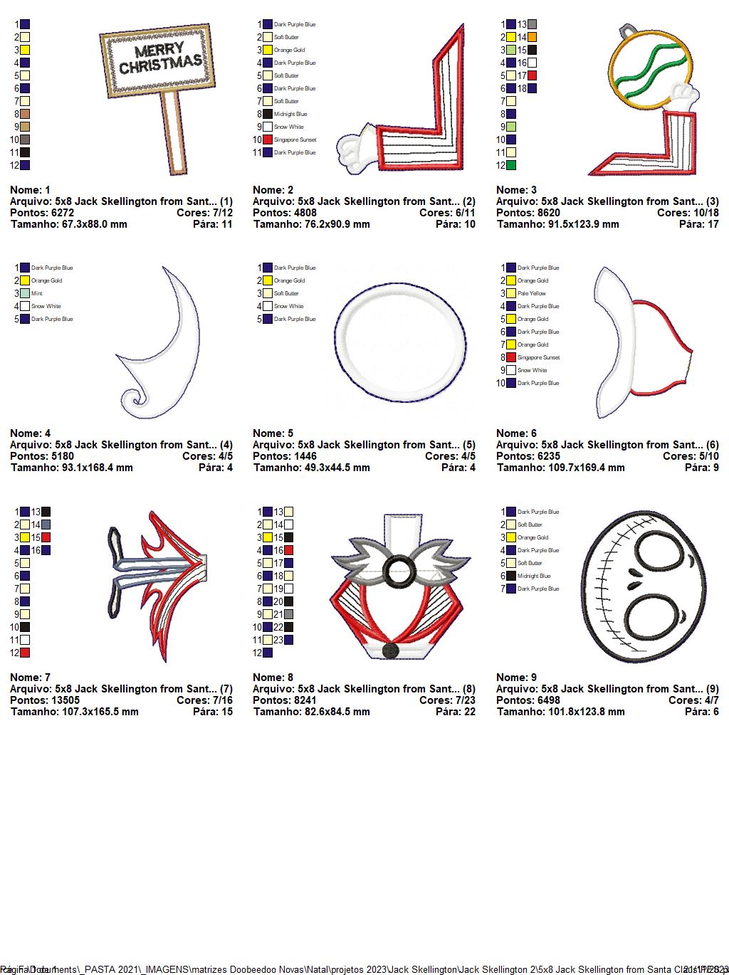Jack Skellington as Santa Claus - ITH Project - Machine Embroidery Design