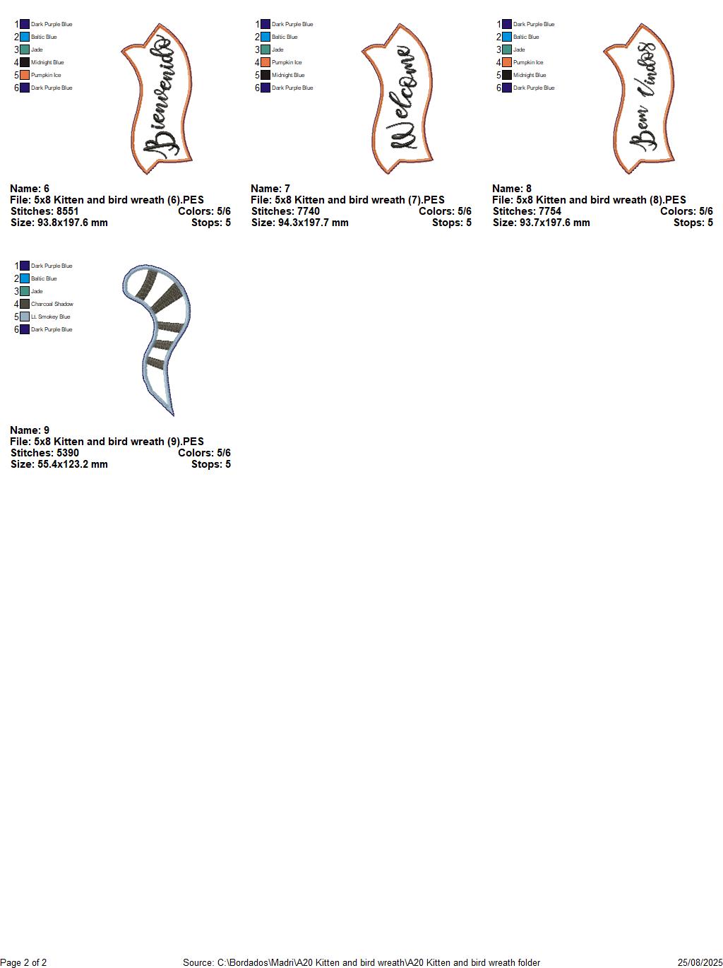 Welcome Cat – ITH Project – Machine Embroidery Design